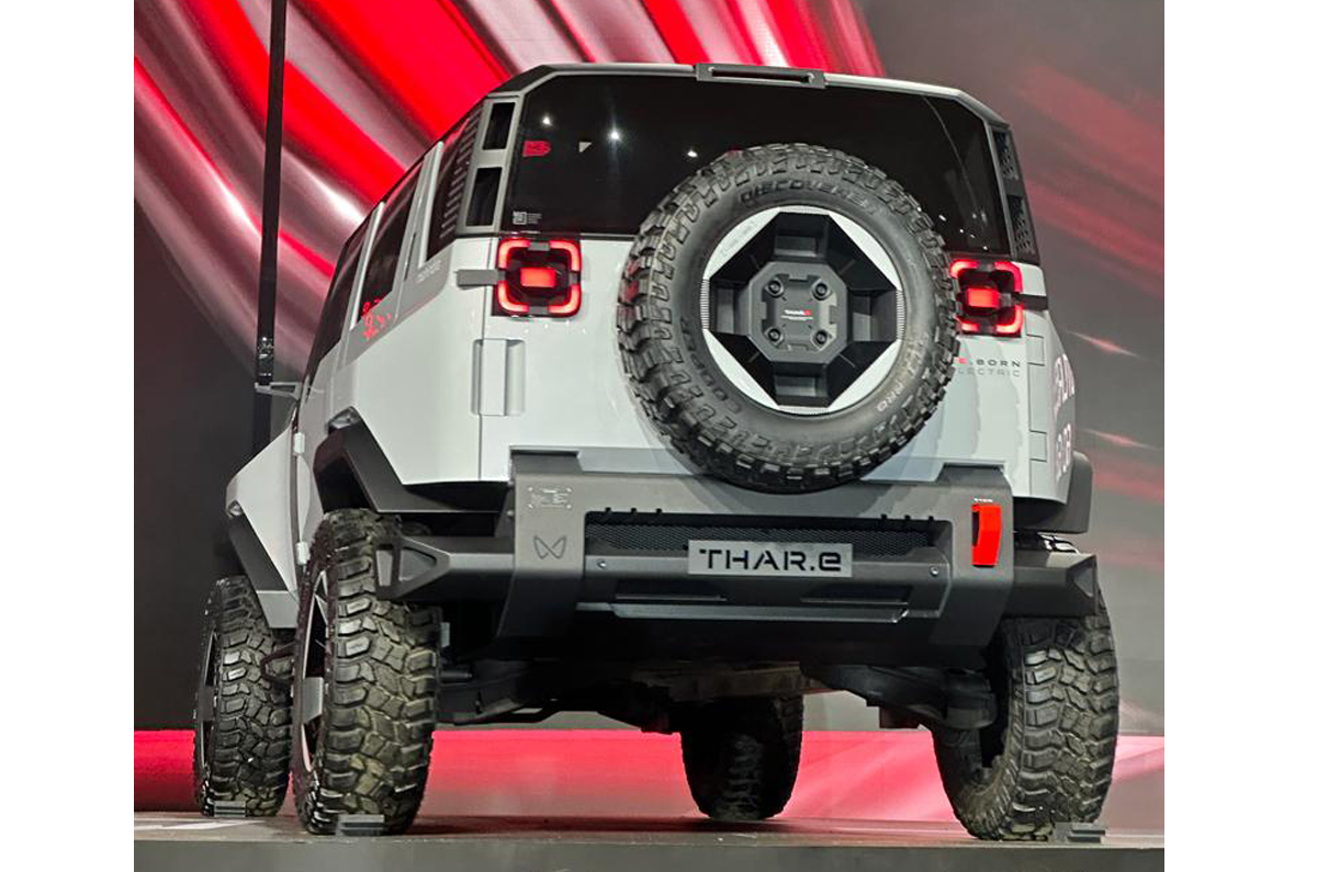 Mahindra Thar electric rear quarter 